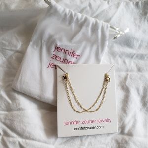 NWT Jennifer Zeuner Gold Star Double Chain Choker